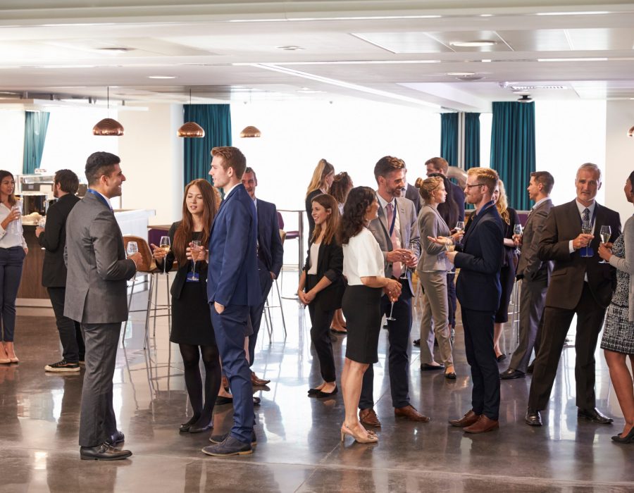 Delegates Networking At Conference Drinks Reception